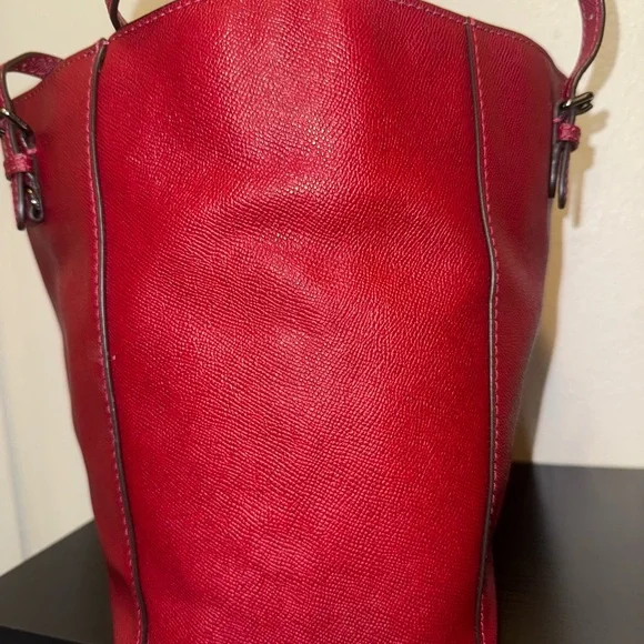 Coach Burgundy Leather Tote - Picture 9 of 12